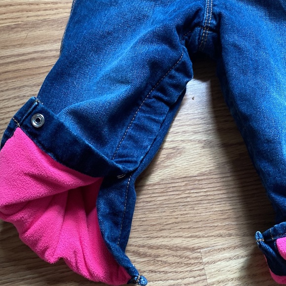 OshKosh B’gosh Jean overalls 24m fleece lined - Picture 4 of 7